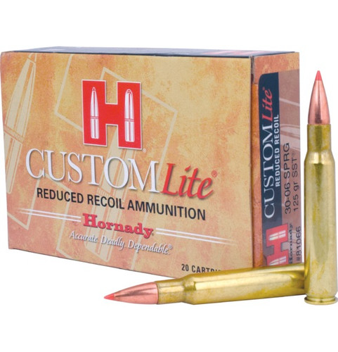 HORNADY CUSTOM LITE 30-06 SPFD 125GR SST REDUCED RECOIL HORN81066