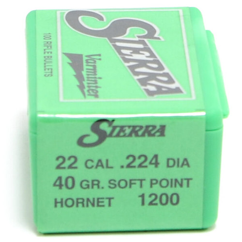 SIERRA 22 CAL (.224) 40 GR. HORNET 100 CT SIE1200