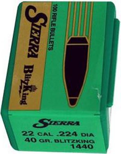 SIERRA BLITZKING 22 CAL (.224) 40 GR BLITZKING 100 CT SIE1440