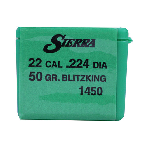 SIERRA BLITZKING 22 CAL (.224) 50 GR BLITZKING 100 CT SIE1450