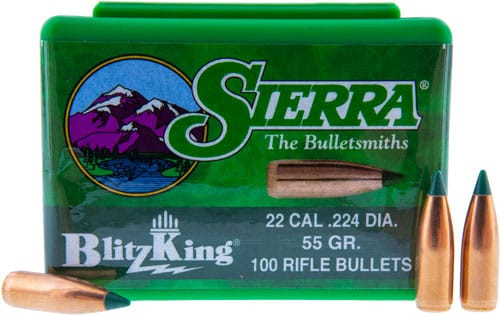 SIERRA BLITZKING 22 CAL (.224) 55 GR BLITZKING 100 CT SIE1455