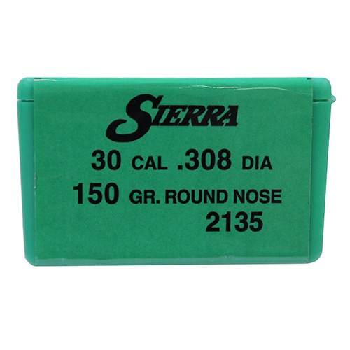 SIERRA 30 CAL/7.62MM (.308) 150 GR RN 100 CT SIE2135