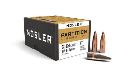 NOSLER PARTITION 30 CAL/308 (.308) 165 GR SPITZER 50 CT NOS16330