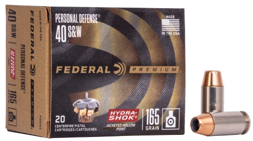 FEDERAL HYDRA SHOK 40 S&W 165 GR JHP P40HS3