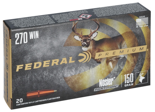 FEDERAL PREMIUM 270 WIN 150 GR NOSLER PARTITION VITAL SHOK P270E