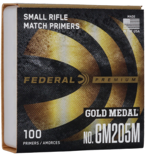 FEDERAL #GM205M SMALL RIFLE GOLD MEDAL MATCH PRIMER GM205M