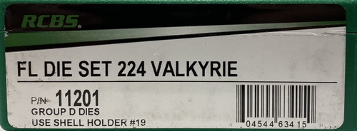 RCBS-GROUP D DIE SET .224 VALKYRIE RCBS11201