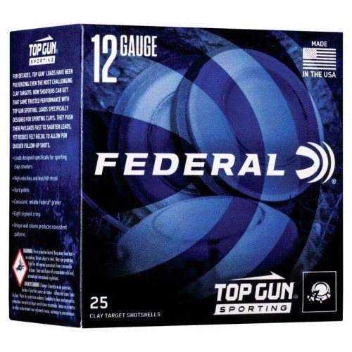 FEDERAL TOP GUN SPORTING 12 GA 3-1/4 DR 1OZ #7.5 1300 FPS TGSH1275