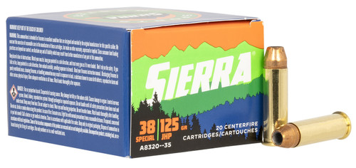 SIERRA A8320-35   SPORTS MSTR 38SP  125GR JHP 20CT