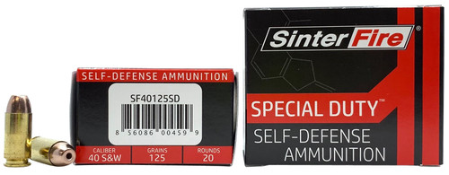 SINTERFIRE SF40125SD  40S 125GR.HOLLOW POINT 20/10