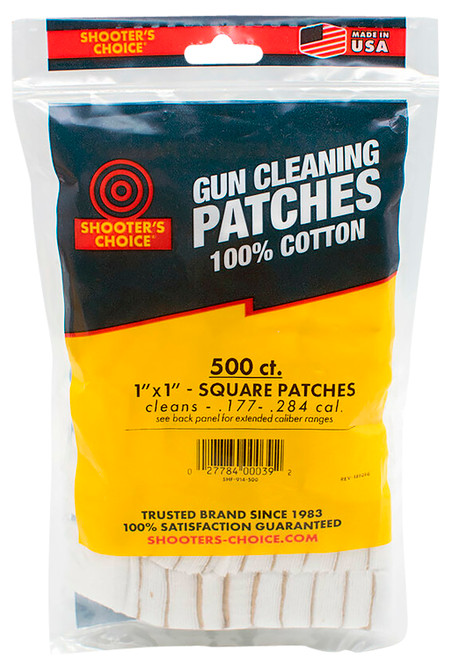SHOOTERS 914-500    500PK 1IN CLEANING PATCHES