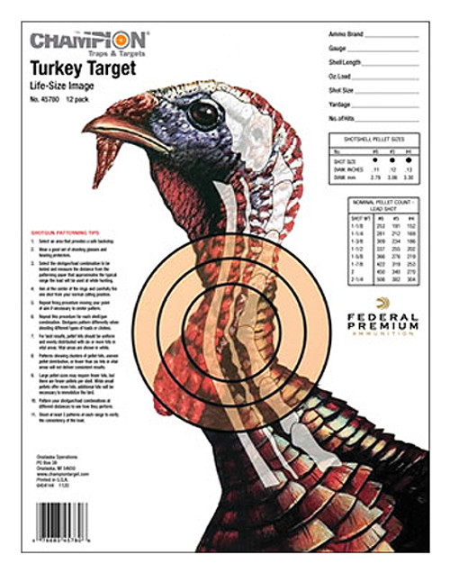 CHAMP 45780      LIFESIZE TURKEY TGT     12