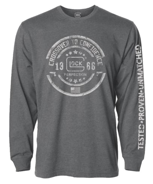 GLOCK AP95795  CROSSOVER LS TSHIRT GREY         LG