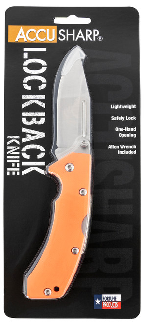 FPI 712C  ACCUSHARP LOCKBACK G10 KNIFE ORANGE