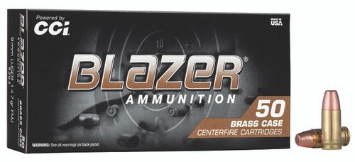 CCI 5203    BLAZER BRASS 9MM  147GR          50/20