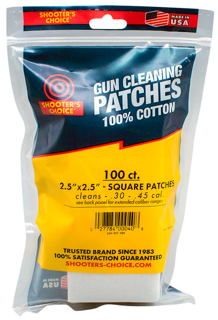 SHOOTERS 917-100    100PK 2.5IN CLEANING PATCHES