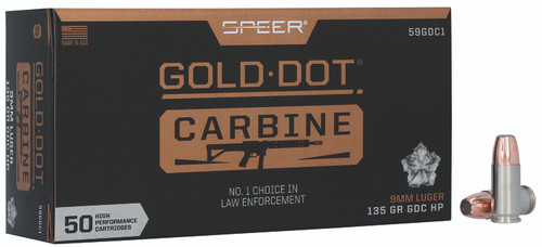 SPEER 59GDC1  GOLD DOT   9MM   135 HP CAR   50/20