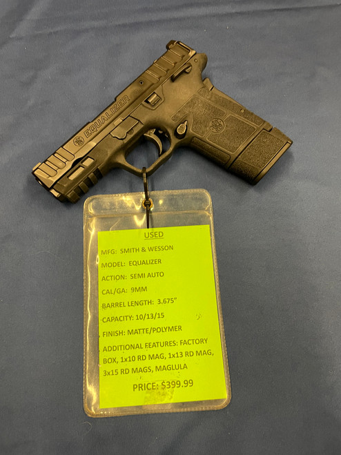 USED SMITH & WESSON EQUALIZER 9MM, 3.675" BBL, MATTE/BLACK 15097