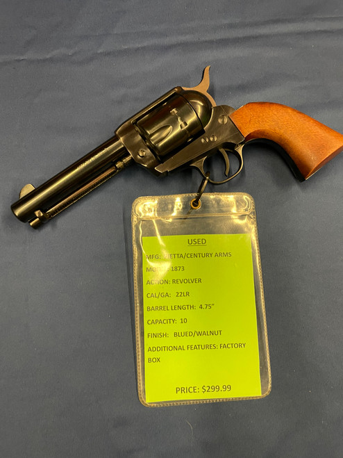 USED CENTURY ARMS 1873 22LR , 4.75 BARREL , BLUED/ WALNUT 13876