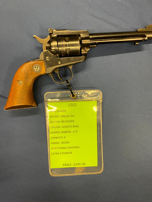 USED RUGER SINGLE SIX 22LR/22MAG, 5.5" BBL, BLUED 15687