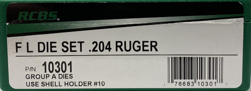 RCBS-GROUP A DIE SET .204 RUGER RCBS10301