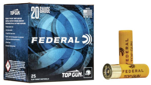 FEDERAL TOP GUN 20 GA 2-1/2 DR 7/8 OZ #7.5 1210 FPS TG2075