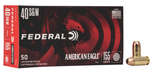 FEDERAL AMERICAN EAGLE 40 S&W 155 GR FMJ  AE40R2