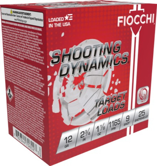 FIOCCHI SHOOTING DYNAMICS 12 GA 1-1/8 OZ #9 1165 FPS 12SD18L9