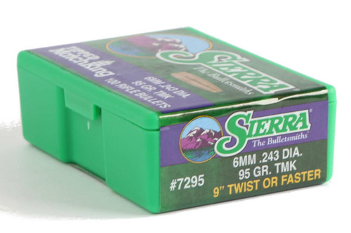 SIERRA TIPPED MATCHKNG 6MM/243 CAL (.243) 95 GR TMK MATCH 100 CT SIE7295