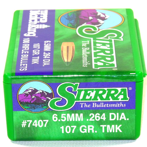 SIERRA TIPPED MATCHKNG 6.5MM (.264) 107 GR HPBT TMK MATCH 100 CT SIE7407