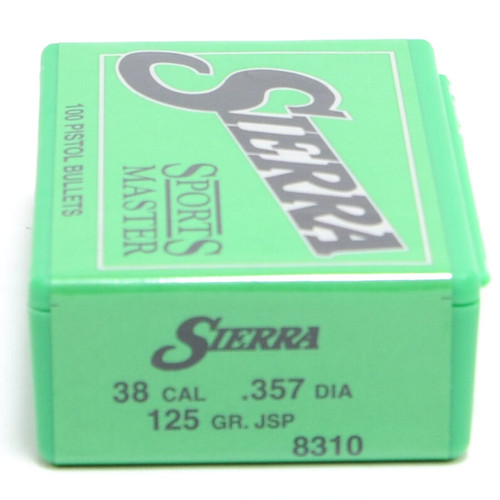 SIERRA 38 CAL (.357) 125 GR JSP 100 CT SIE8310