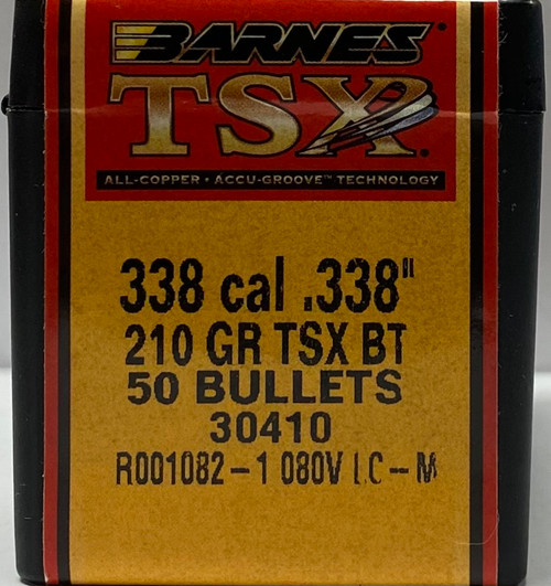 BARNES TRIPLE SHOCK X BULLETS 338 CAL. 210 GR. TSX BOATTAIL BRN30410