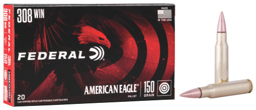 FEDERAL AMERICAN EAGLE 308 WIN 150GR FMJ BT AE308D