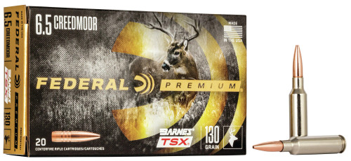 FEDERAL PREMIUM 6.5 CREEDMOOR 130 GR BARNES TSX P65CRDBTSX1