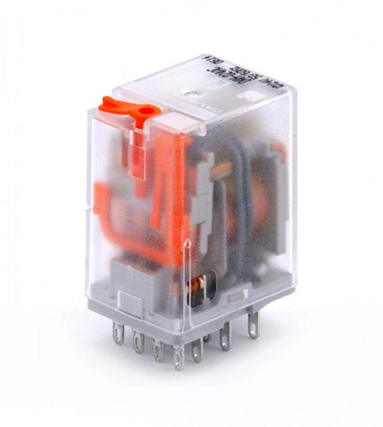 Industrial relay on white background