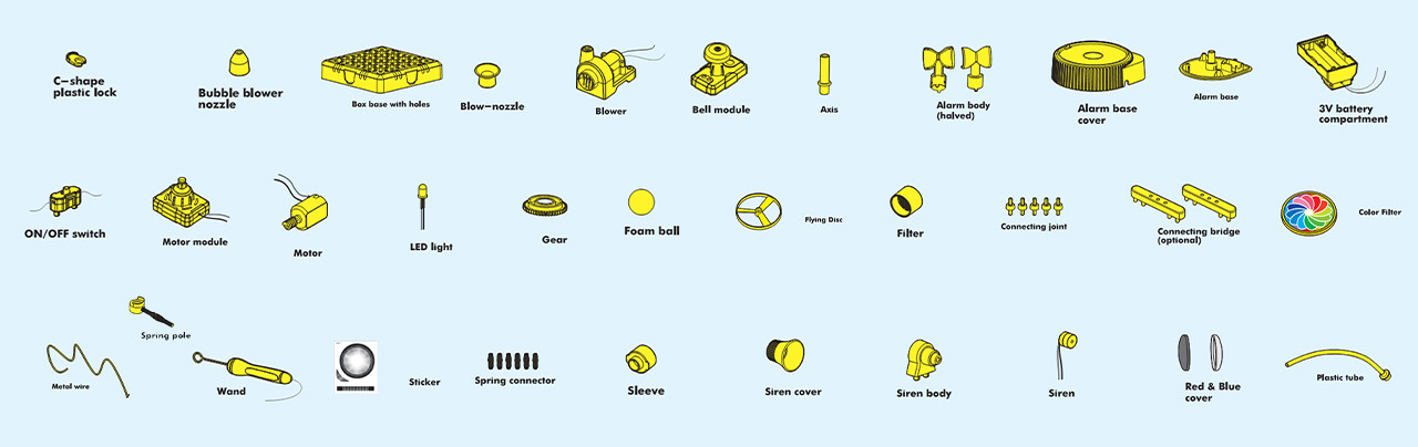 100 In 1 STEM Lab parts