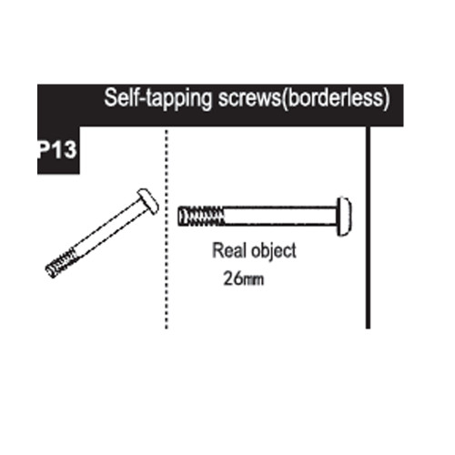 13-96200P13 Self-tapping screws (borderless) 26mm