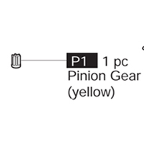 01-69000P1 Pinion Gear (Yellow)