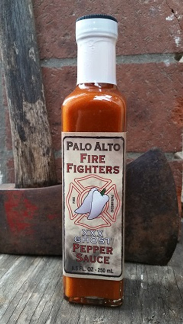 Palo Alto Firefighters Pepper Sauce - XXX Ghost - 8.5oz bottle