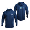 Shimano Performance LS Hooded Tech Tee Marlin Navy