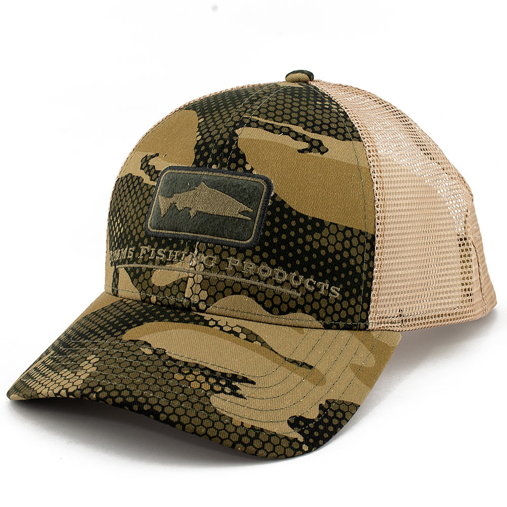 Simms Salmon Icon Trucker Hex Flo Camo 