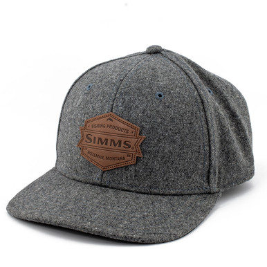Simms Wool Leather Patch Cap Heather 