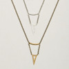 Brass Etched Triangle Fair Trade Necklace