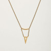 Brass Etched Triangle Fair Trade Necklace