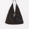 Multi Color Striped Hobo Bag