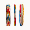 Layered Stripes Bead & Leather Bracelet