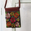 Embroidered Floral Passport Bag