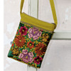 Embroidered Floral Passport Bag