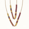 V-Tube Bead & Leather Necklace