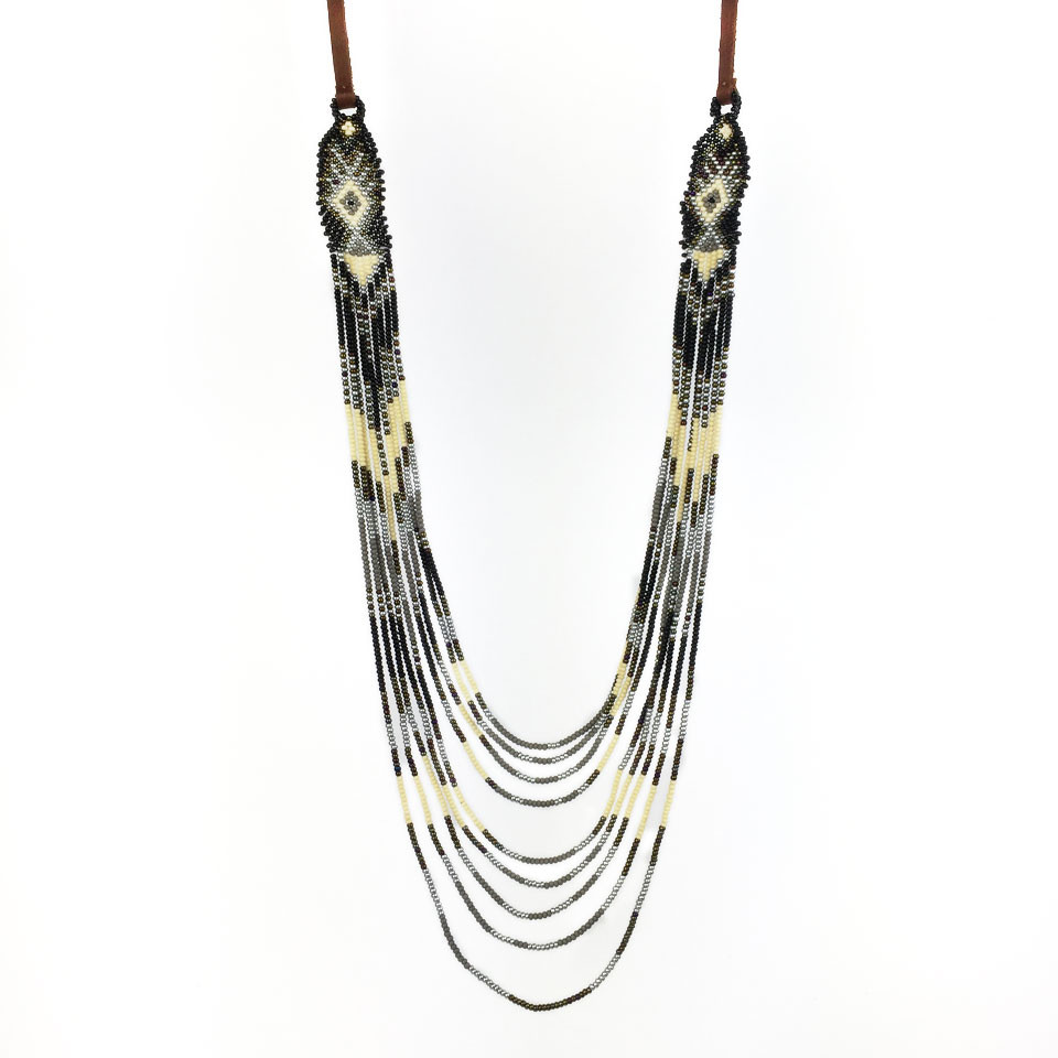 Guatemalan Mayan Loom Multi Strand Long Necklace | Handmade Fair